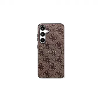 GUESS 4G Ring Classic Logo MagSafe ovitek za Samsung Galaxy S25 FE – rjav