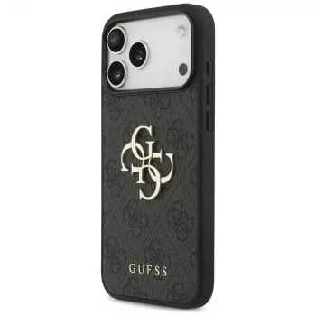 GUESS 4G Big Logo ovitek za iPhone 17 Pro Max / 18 Pro Max – črn
