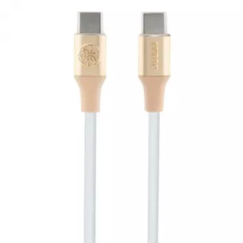 GUESS GUCCLALRGDD kabel USB-C na USB-C 1,5 m hitro polnjenje svetlo zlat vtisnjen logotip