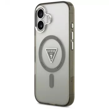 GUESS IML Gradient Triangle Logo MagSafe ovitek za iPhone 17 – kaki