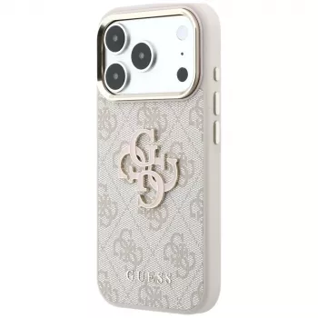 GUESS 4G & Big Resin Logo ovitek za iPhone 17 Pro / 18 Pro – roza