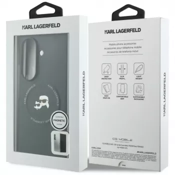 Karl Lagerfeld Karl & Choupette Pins MagSafe ovitek za Samsung Galaxy Z Fold 8 Ultra - črn
