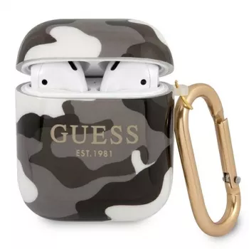 Guess GUA2UCAMG ovitek za AirPods 1/2 črn kolekcija Camo