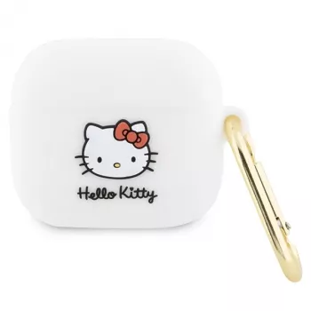 Hello Kitty HKA33DKHSH ovitek za AirPods 3 bel silikon 3D glava Kitty