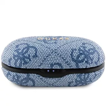 GUESS GUTWSP4EGB brezžične Bluetooth ušesne slušalke True Wireless s polnilno postajo, ENC, modra kovina