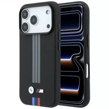 Ovitek MagSafe BMW M Quadrille Kevlar Anthrazit & Trikolore Drucklinien za iPhone 18 Pro / 17 Pro