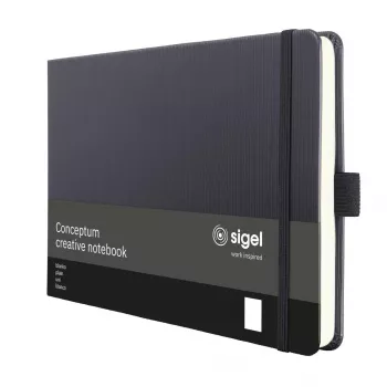Zvezek SIGEL CO201 A5 brezčrtni, črn, 66 listov