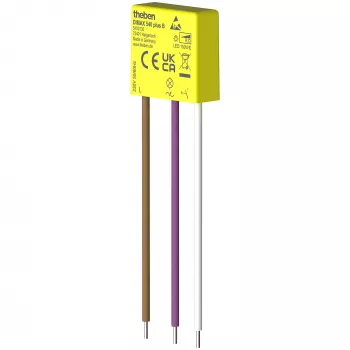 Univerzalni podometni zatemnilnik THEBEN THE DIMAX 540 plus B za žarnice z žarilno nitko, halogenske in LED žarnice, 400 W, krmiljenje s tipko, bel