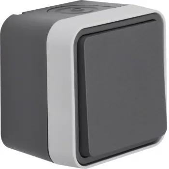 Hager WNC010 nadometno vmesno stikalo, serija W.1, IP55, sivo