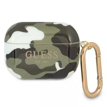 GUESS GUAPUCAMA ovitek za AirPods Pro zelen/khaki Camo kolekcija