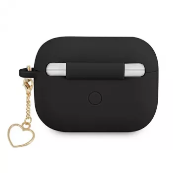 GUESS GUAPLSCHSK ovitek za AirPods Pro črn silikon Charm Heart Collection