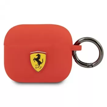 Ferrari FEA3SILRE silikonski ovitek za Apple AirPods 3. generacije, rdeč