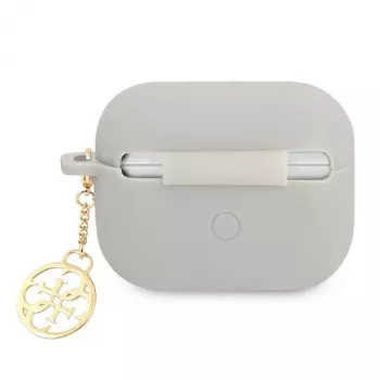 Guess GUAPLSC4EG ovitek za AirPods Pro siv silikon Charm 4G kolekcija