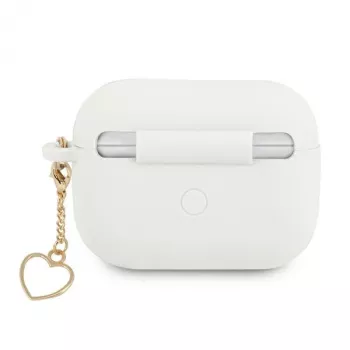 Guess GUAPLSCHSH ovitek za AirPods Pro bel silikon Charm Heart Collection