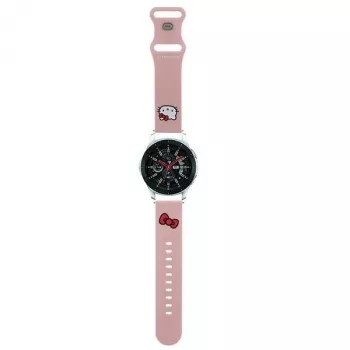 Hello Kitty univerzalni silikonski pašček 22mm roza z motivom glave Kitty