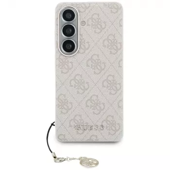 GUESS 4G Classic Logo Charm ovitek MagSafe za Samsung Galaxy S26 – roza