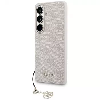 GUESS 4G Classic Logo Charm ovitek MagSafe za Samsung Galaxy S26 – roza