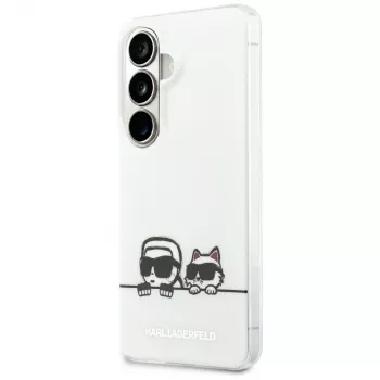 Karl Lagerfeld IML Peekaboo Karl & Choupette ovitek MagSafe za Samsung Galaxy S26, prozoren