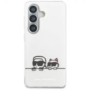 Karl Lagerfeld IML Peekaboo Karl & Choupette ovitek MagSafe za Samsung Galaxy S26, prozoren