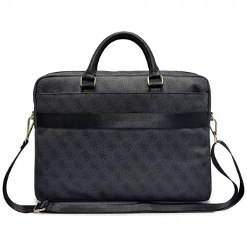 GUESS 4G Round & Classic Logos Stripe torba za prenosnik 16 inch črna