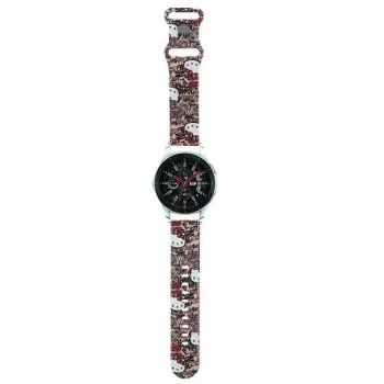 Hello Kitty univerzalni silikonski pašček Graffiti roza 22mm