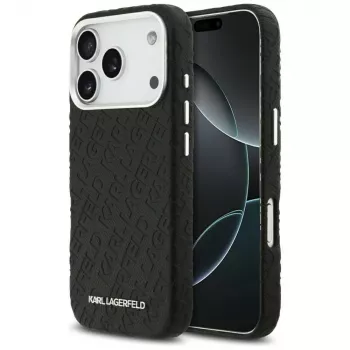 Karl Lagerfeld FW Stamped Karl ovitek MagSafe za Apple iPhone 17 Pro črn