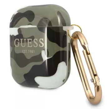 GUESS Camo Collection ovitek za AirPods 1/2 zelen/khaki