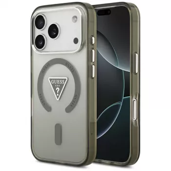 GUESS IML Gradient Triangle Logo ovitek MagSafe za iPhone 17 Pro – khaki
