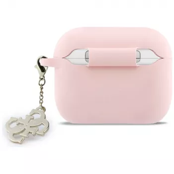 GUESS silikonski ovitek 4G Charm za AirPods Pro 3, roza