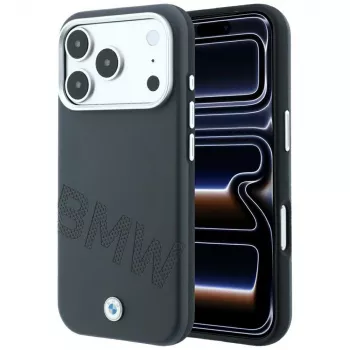 BMW Sign Inclined Deboss Letters ovitek MagSafe za iPhone 18 Pro Max / 17 Pro Max – siv