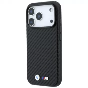 BMW M Carbon Metal Logo ovitek MagSafe za iPhone 18 Pro Max / 17 Pro Max – črn