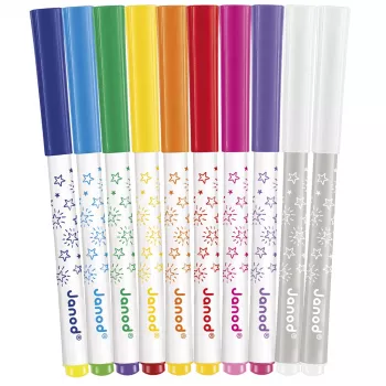 Janod Magic flomastri s spreminjanjem barve, 10 barv