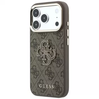 GUESS ovitek 4G & Big Resin Logo za iPhone 17 Pro / 18 Pro – rjav