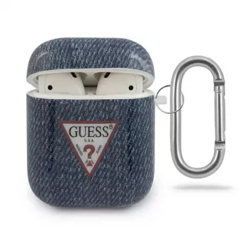 GUESS GUACA2TPUJULDB ovitek za AirPods 1/2, temno moder, kolekcija Jeans