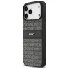 DKNY ovitek Repeat Texture Pattern s tonsko progo za iPhone 17 Pro Max – črn