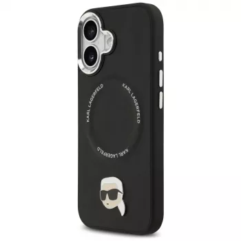 Karl Lagerfeld Karl Pin ovitek MagSafe za iPhone 17 – črn