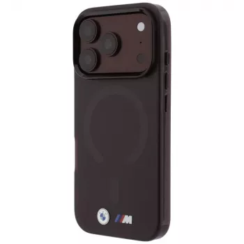BMW M IML Frosted Metal Logo & Trims ovitek MagSafe za iPhone 18 Pro Max / 17 Pro Max – bordo