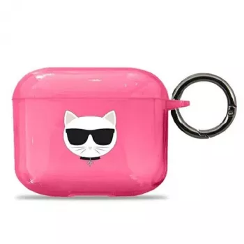 Karl Lagerfeld KLA3UCHFP ovitek za AirPods 3, roza Choupette