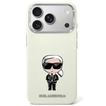 Karl Lagerfeld Smooth Ikonik Sketch ovitek MagSafe za iPhone 18 Pro / 17 Pro, bež