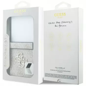 GUESS 4G Big Logo trdi ovitek za Samsung Galaxy Z Flip5 – roza