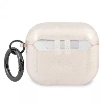 Karl Lagerfeld KLA3UKHGD ovitek za AirPods 3, zlat s svetlikajočim Karl's Head