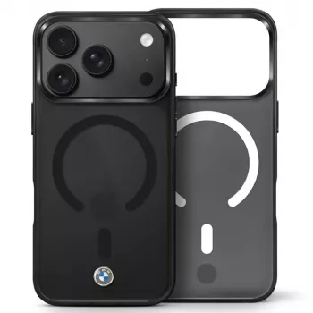 BMW Sign Frosted IML & Metal Logo MagSafe ovitek za iPhone 18 Pro Max / 17 Pro Max - črn