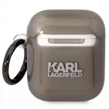 Karl Lagerfeld KLA2HNIKTCK ovitek za AirPods 1/2 črn Karl's Head