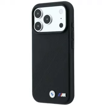 BMW M Tire Track Metal Logo MagSafe ovitek za iPhone 18 Pro Max / 17 Pro Max - črn