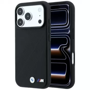 BMW M Tire Track Metal Logo MagSafe ovitek za iPhone 18 Pro / 17 Pro - črn