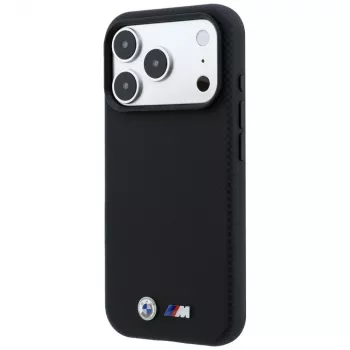 BMW M Quadrille Kevlar Metal Logo MagSafe ovitek za iPhone 18 Pro / 17 Pro - črn