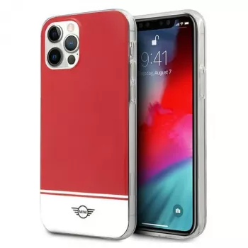 MINI MORRIS Mini MIHCP12MPCUBIRE iPhone 12/12 Pro 6,1 inch rdeča trda lupina Stripe Collection