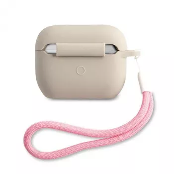GUESS Vintage silikonski ovitek za Apple AirPods Pro - siv roza