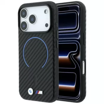 BMW M Carbon Printed Ring MagSafe ovitek za iPhone 18 Pro Max / 17 Pro Max - črn