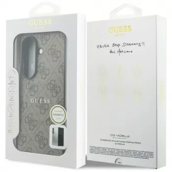 GUESS 4G Classic MagSafe ovitek za Samsung Galaxy Z Fold 8 Ultra – rjav